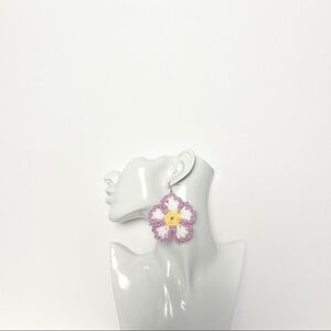 Handmade “Last Bloom” Flower Crochet Earrings